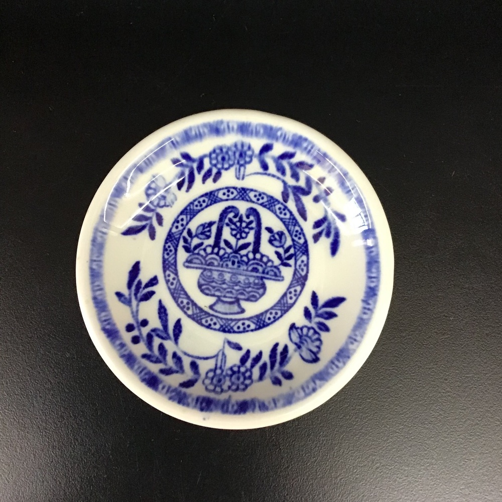 Sterling China York Kitchen‎ Equipment Co Small Decorative Plate Blue Floral Bkt